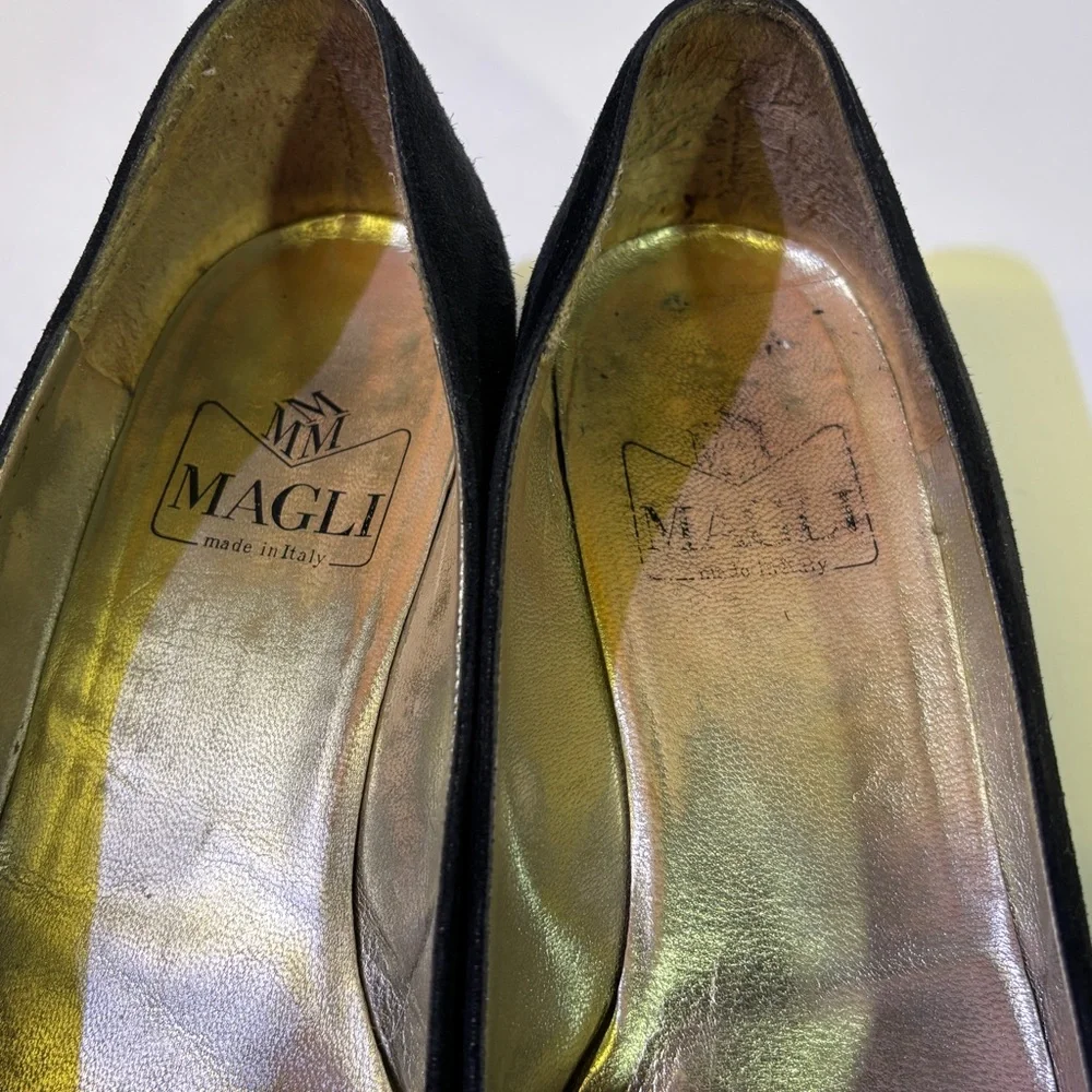 Vintage Magli Black Women's Shoes with Bow Detail